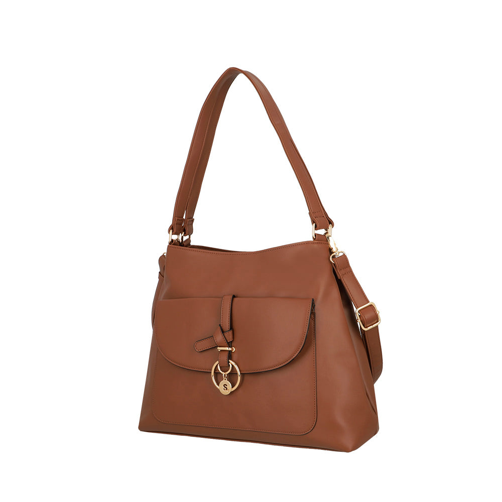Cartera de hombro Mantua café