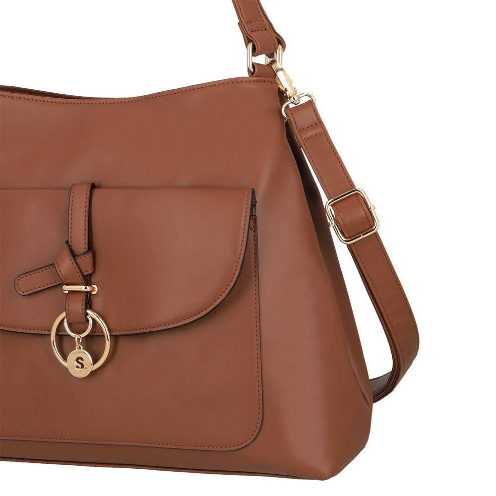Cartera de hombro Mantua café
