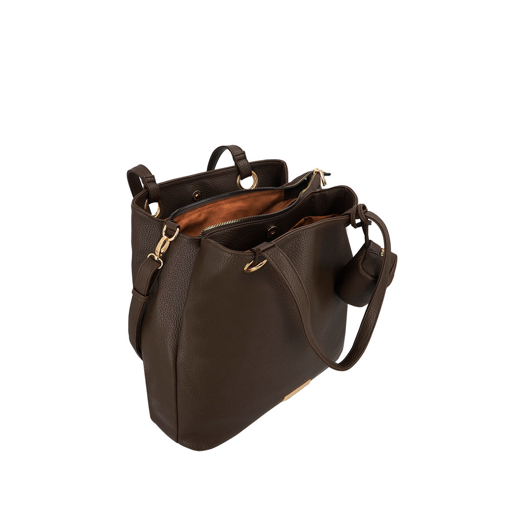 Cartera de hombro Salamanca café
