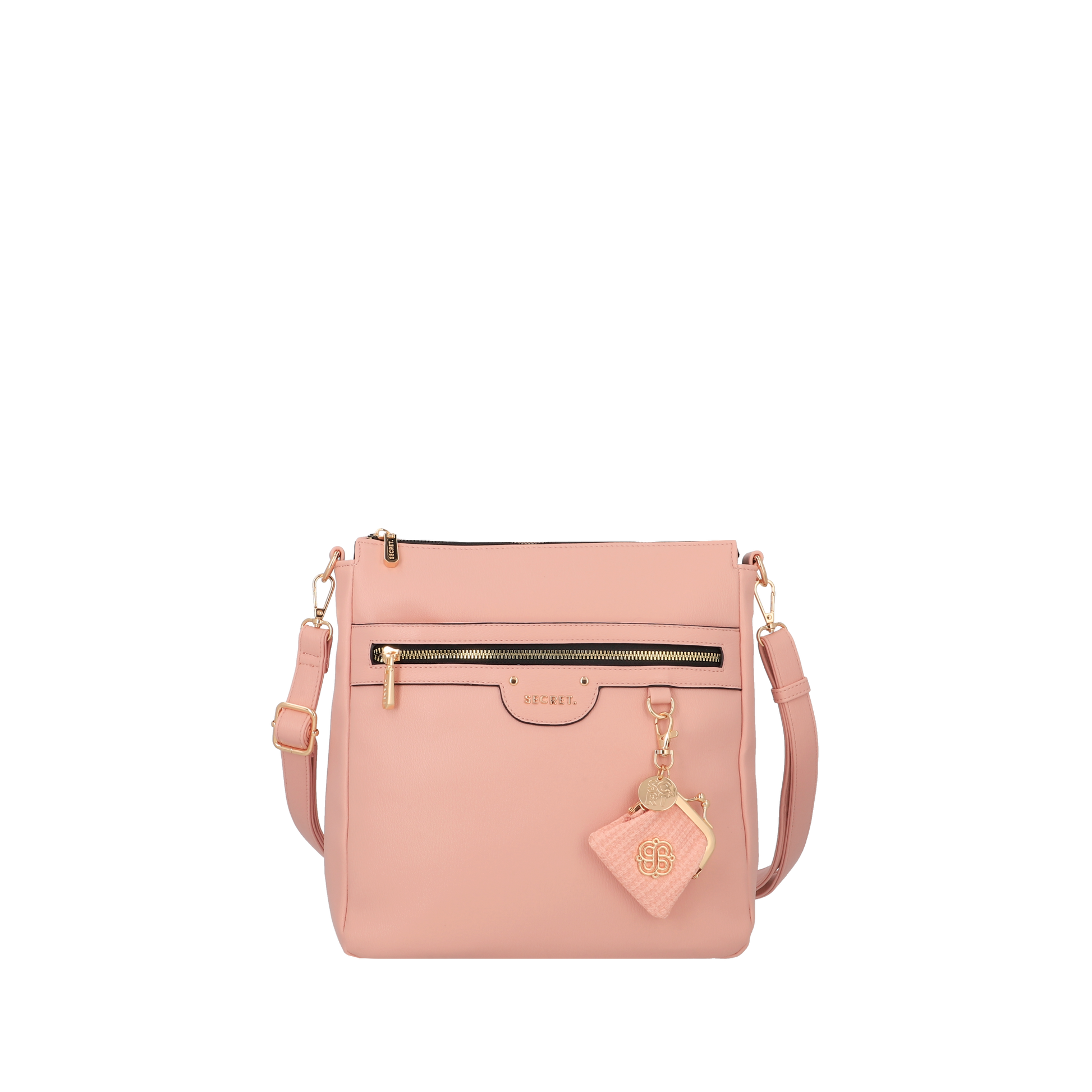Bandolera grande Lisse rosada