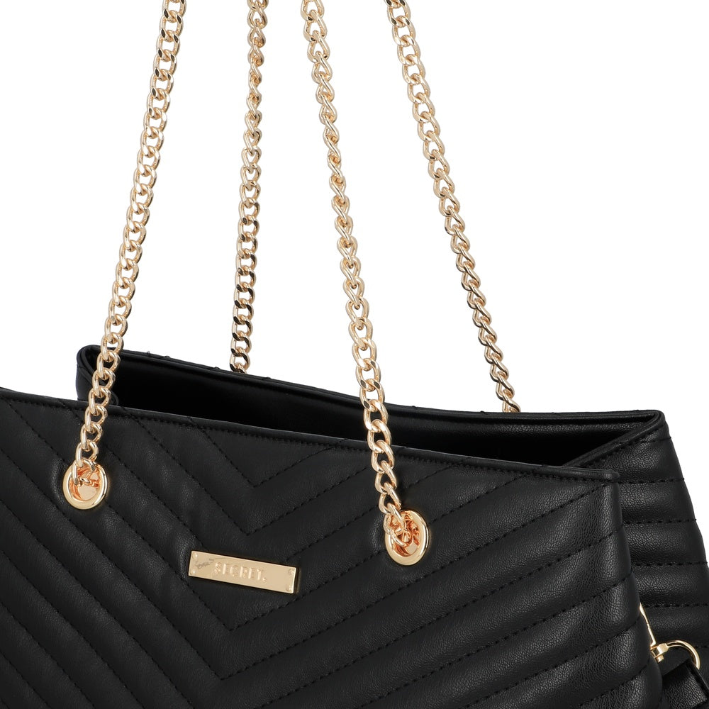 CARTERA DE HOMBRO VERSALLES FW25 NEGRO L