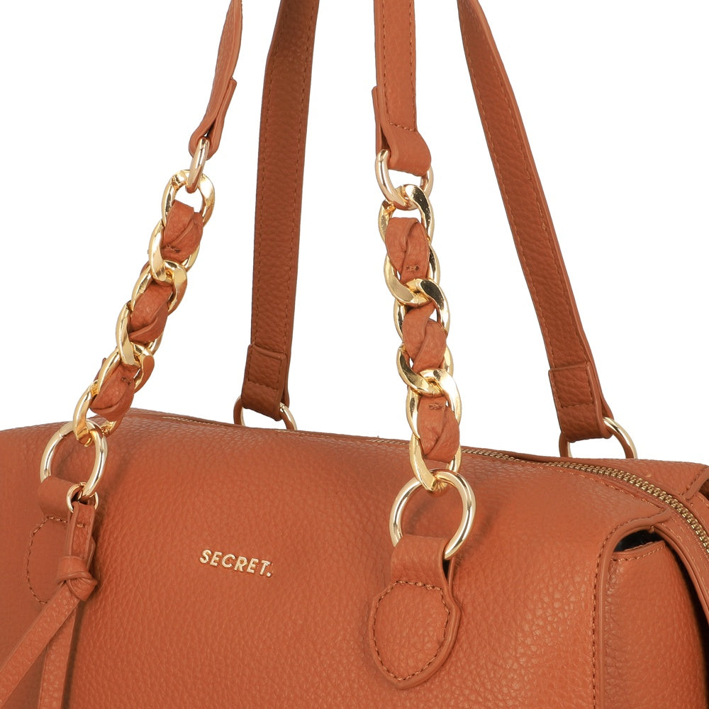 CARTERA DE MANO MALLORCA FW25 CAFÉ MEDIO M