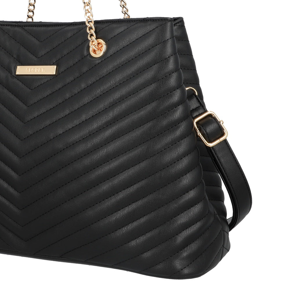 CARTERA DE HOMBRO VERSALLES FW25 NEGRO L