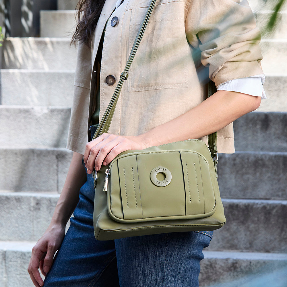 Bandolera pequeña Burgos verde