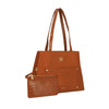 CARTERA DE HOMBRO GIRONA FW25 CAFÉ MEDIO L 3DV