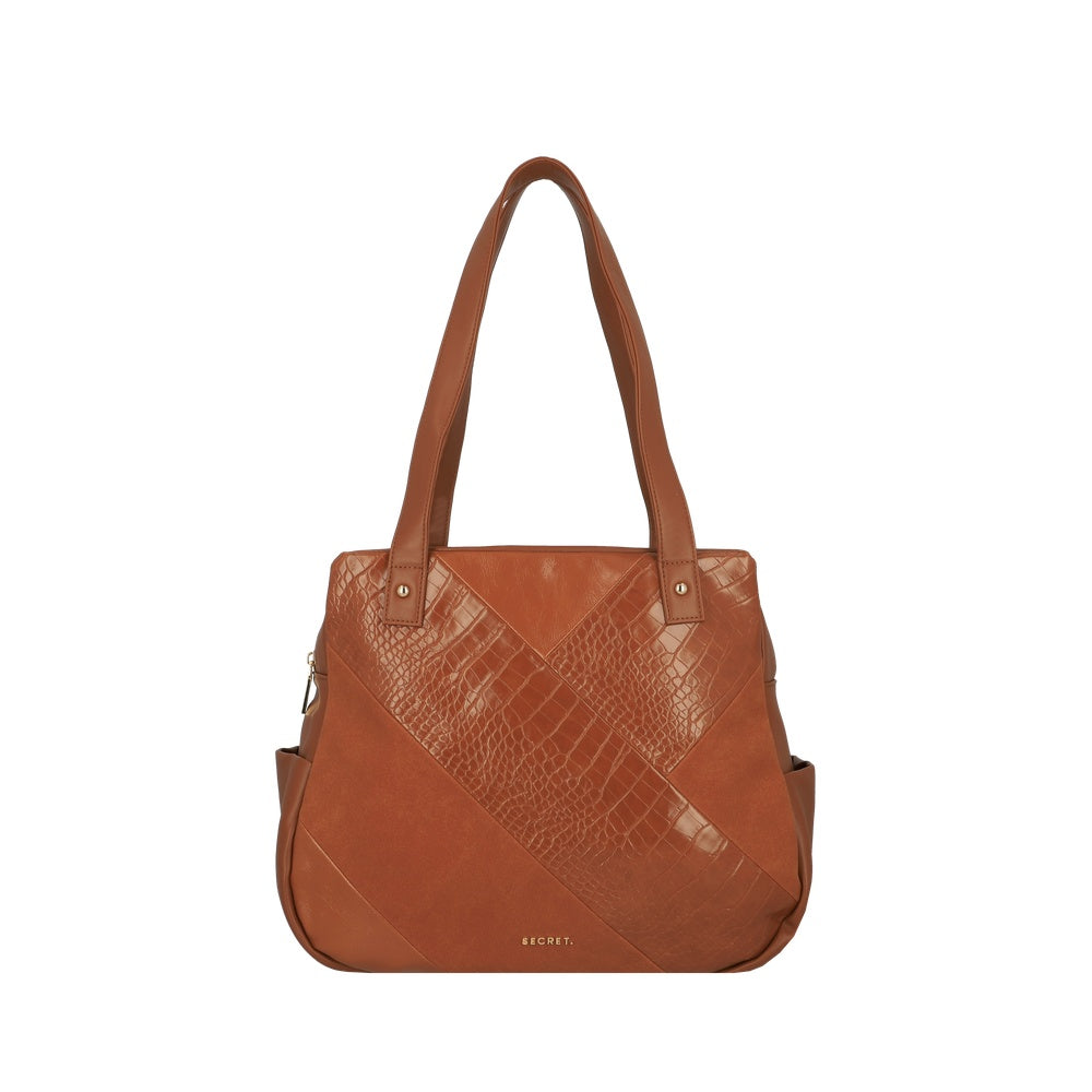 CARTERA DE HOMBRO EDE FW25 CAFÉ MEDIO L