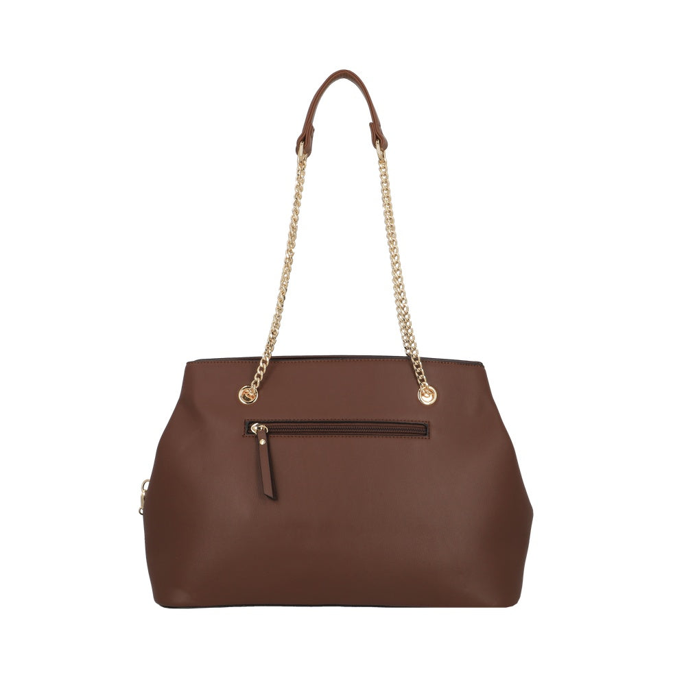 CARTERA DE HOMBRO POLONIA FW25 CAFÉ L