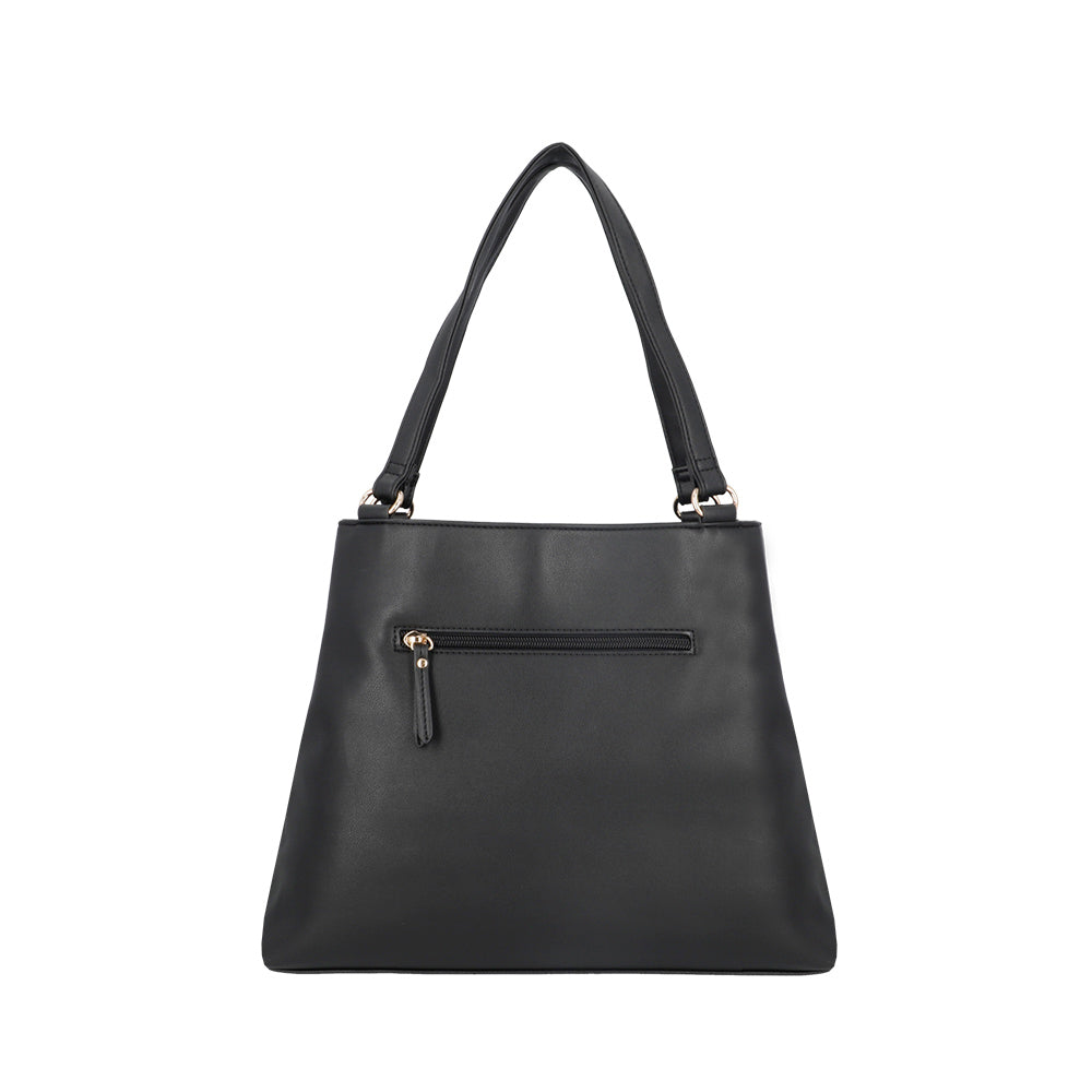 CARTERA DE HOMBRO MONACO SS25 NEGRO L