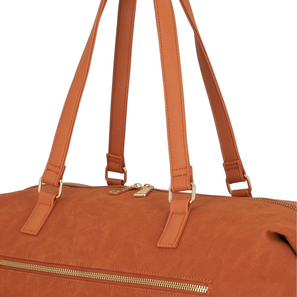 BOLSO DE VIAJE LOURDES FW25 CAFÉ MEDIO L