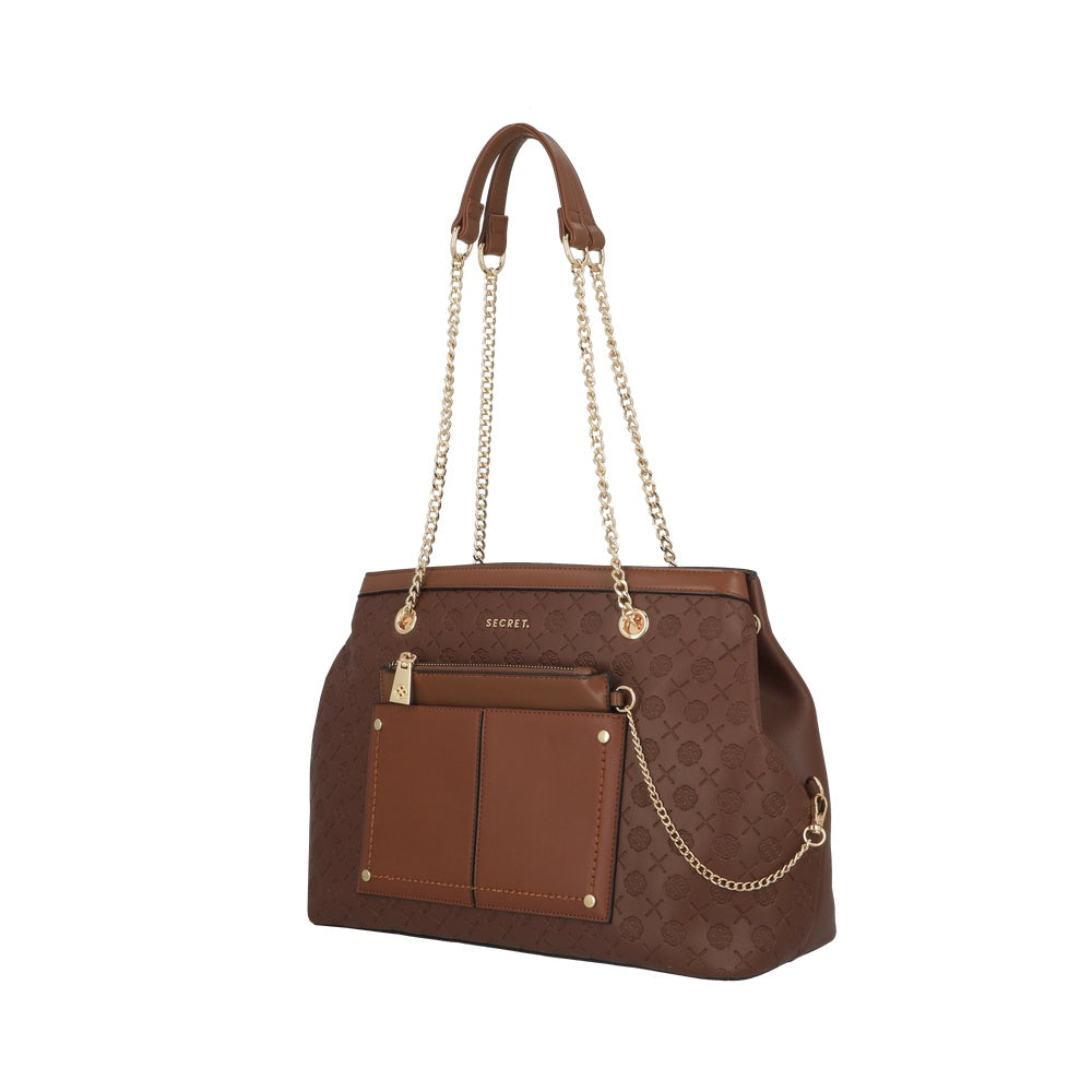 CARTERA DE HOMBRO POLONIA FW25 CAFÉ L