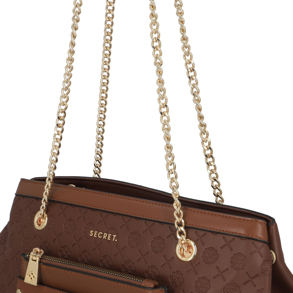 CARTERA DE HOMBRO POLONIA FW25 CAFÉ L