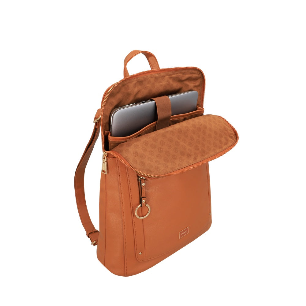MOCHILA PARA NOTEBOOK LOURDES FW25 CAFÉ MEDIO XL
