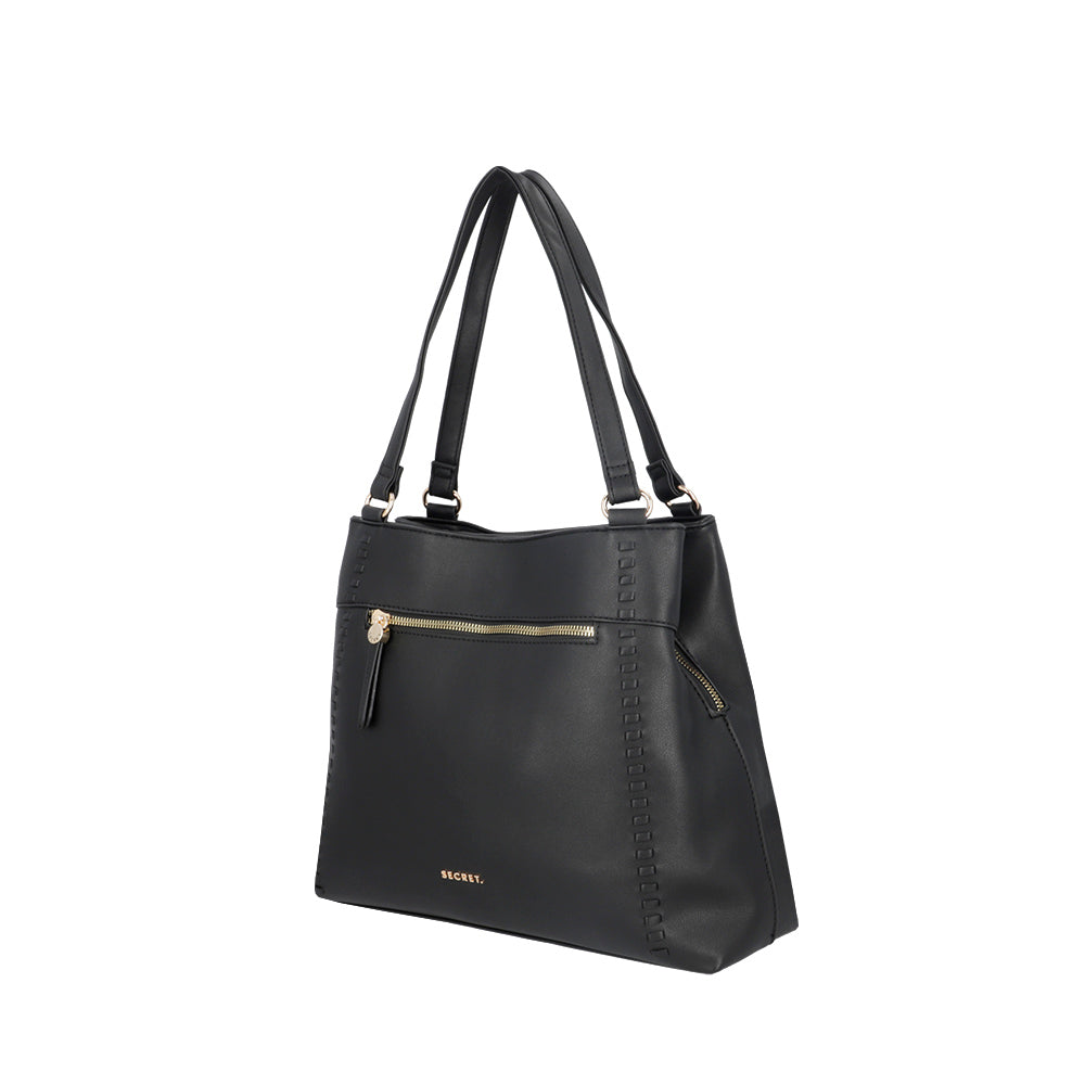 CARTERA DE HOMBRO MONACO SS25 NEGRO L