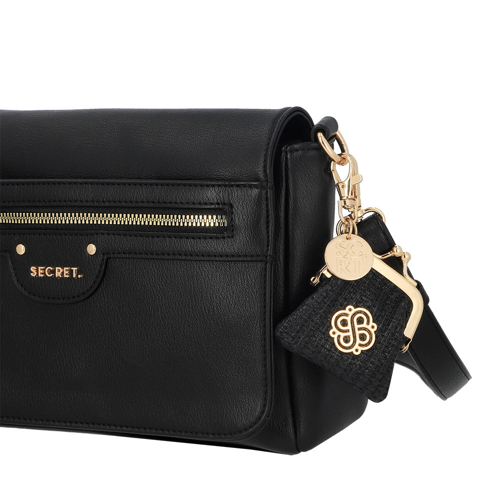 BANDOLERA LISSE FW25 NEGRO M