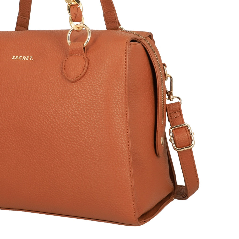 CARTERA DE MANO MALLORCA FW25 CAFÉ MEDIO M