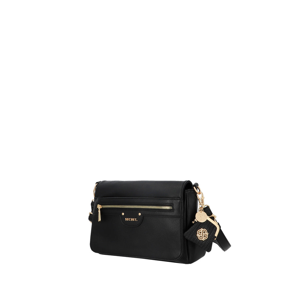BANDOLERA LISSE FW25 NEGRO M