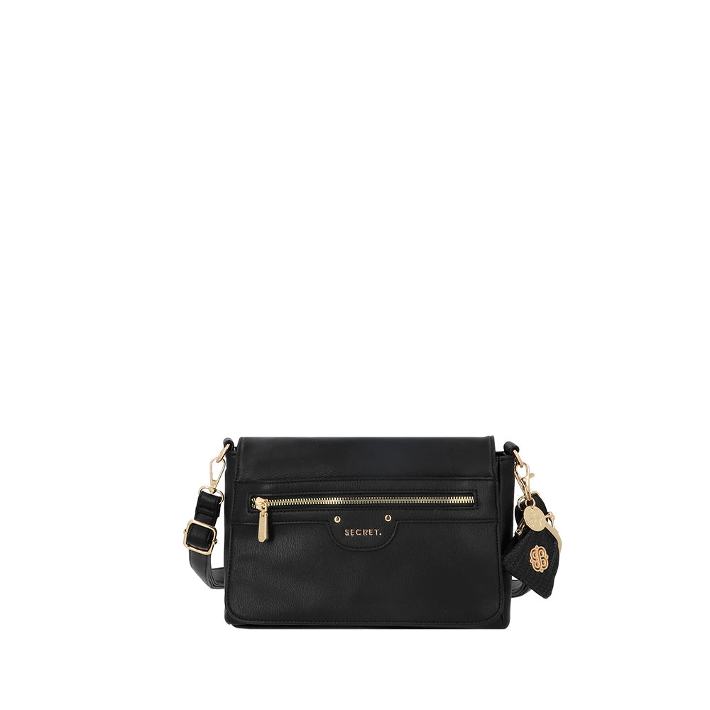 BANDOLERA LISSE FW25 NEGRO M