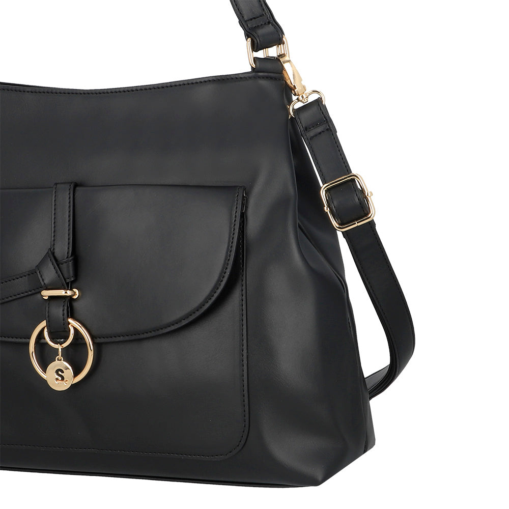 CARTERA DE HOMBRO MANTUA FW25 NEGRO L