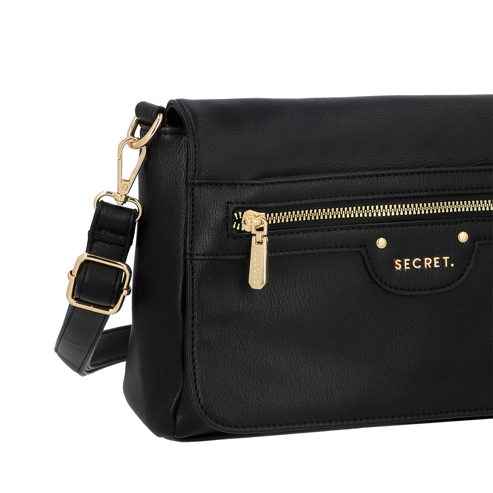 BANDOLERA LISSE FW25 NEGRO M
