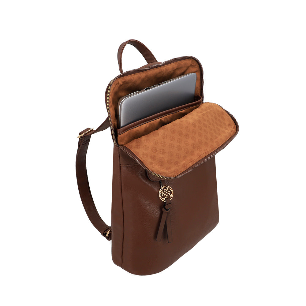 MOCHILA PARA NOTEBOOK LAURENS FW25 CAFÉ XL