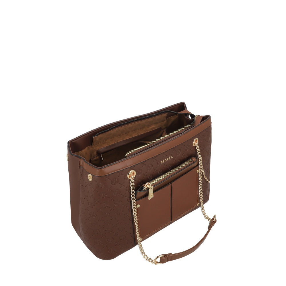 CARTERA DE HOMBRO POLONIA FW25 CAFÉ L