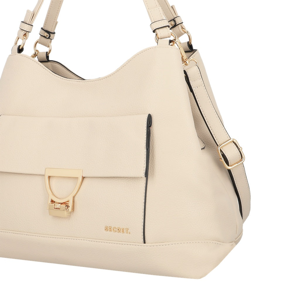 CARTERA DE HOMBRO BOMBAY SC6 BEIGE L 3DV