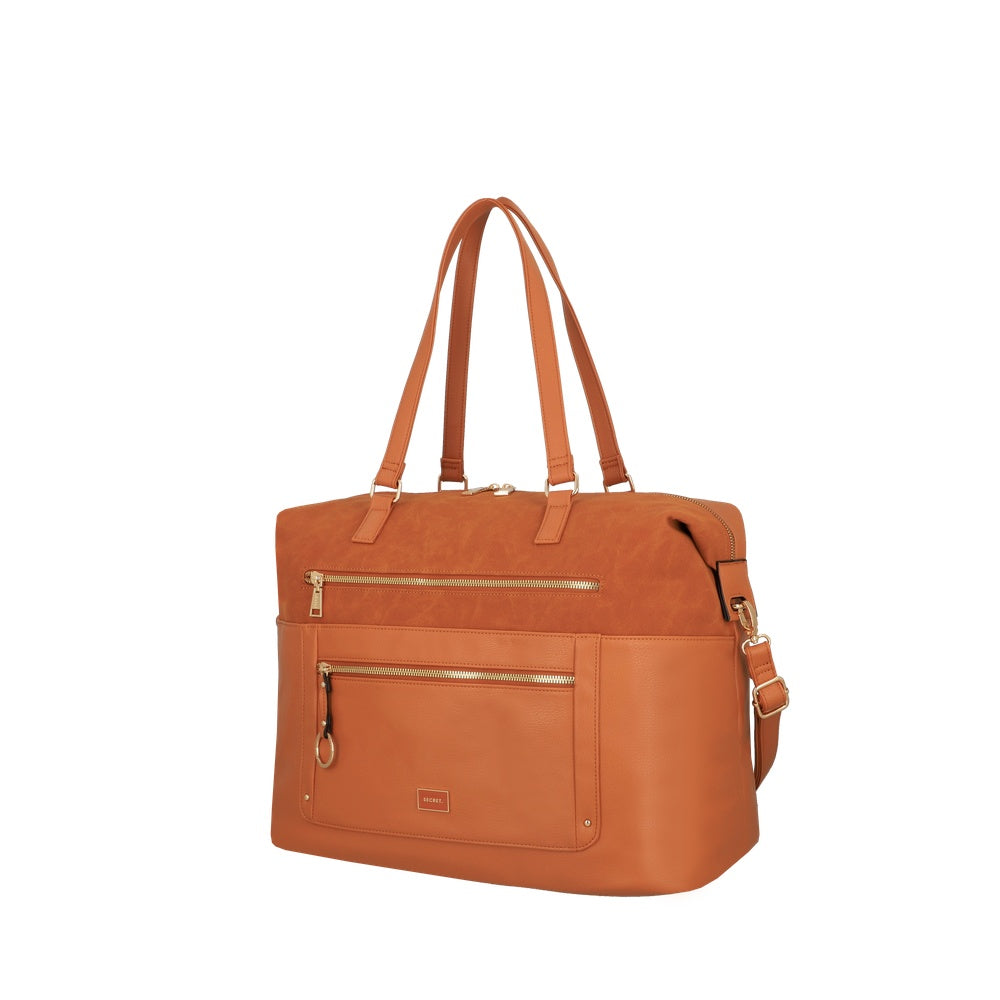 BOLSO DE VIAJE LOURDES FW25 CAFÉ MEDIO L