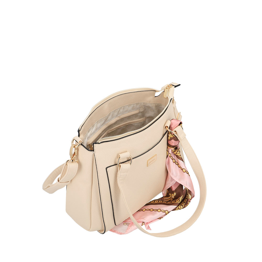 CARTERA DE HOMBRO RIGA FW25 BEIGE L