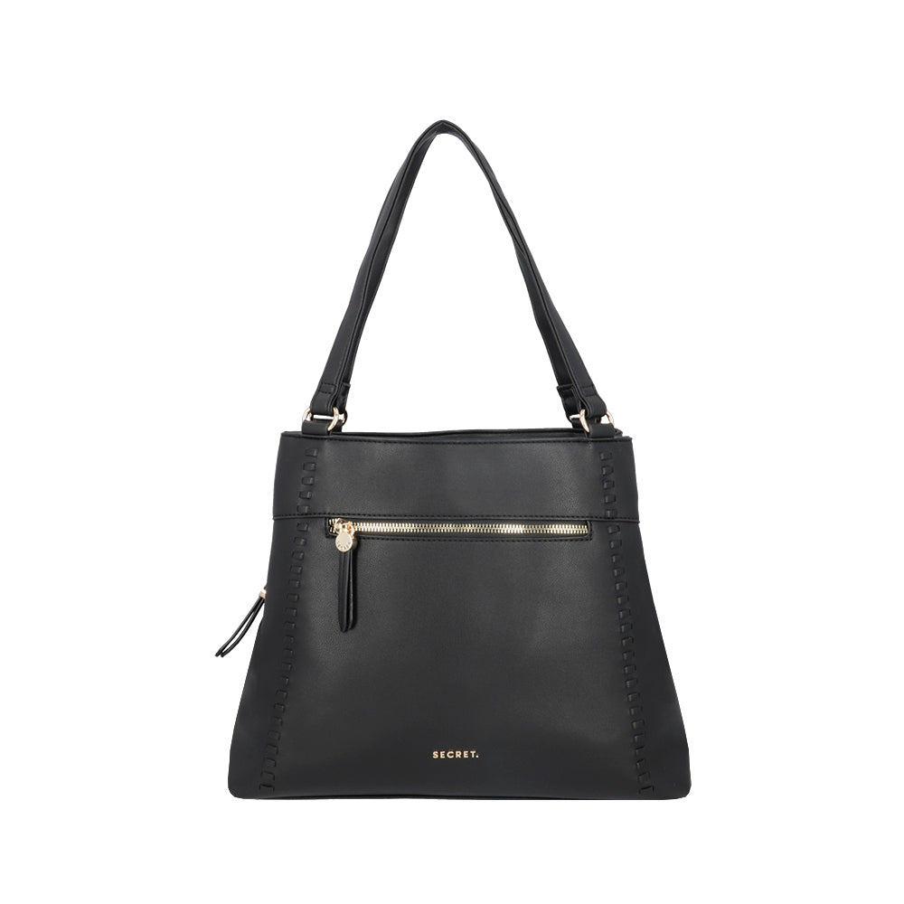 CARTERA DE HOMBRO MONACO SS25 NEGRO L