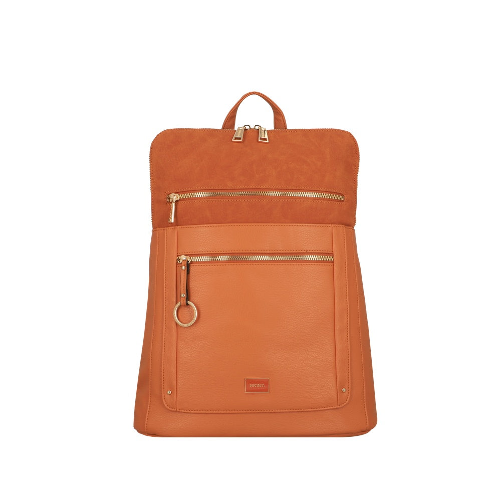 MOCHILA PARA NOTEBOOK LOURDES FW25 CAFÉ MEDIO XL