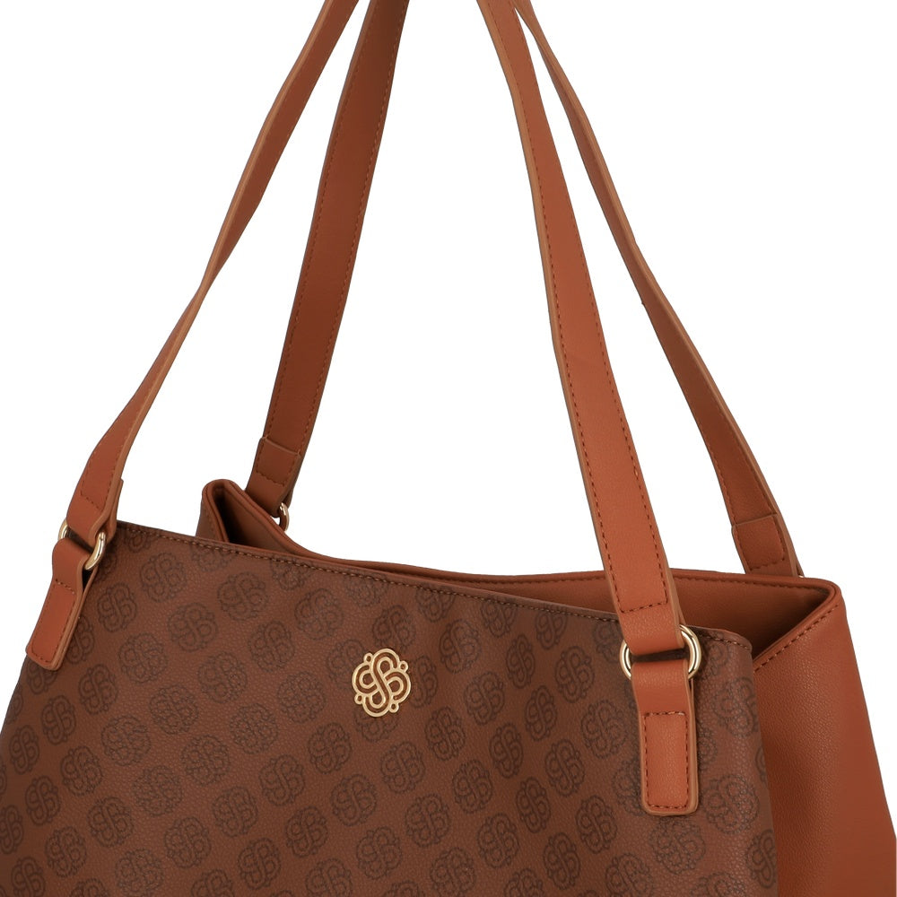 CARTERA DE HOMBRO AVIGNON FW25 CAFÉ L 3DV