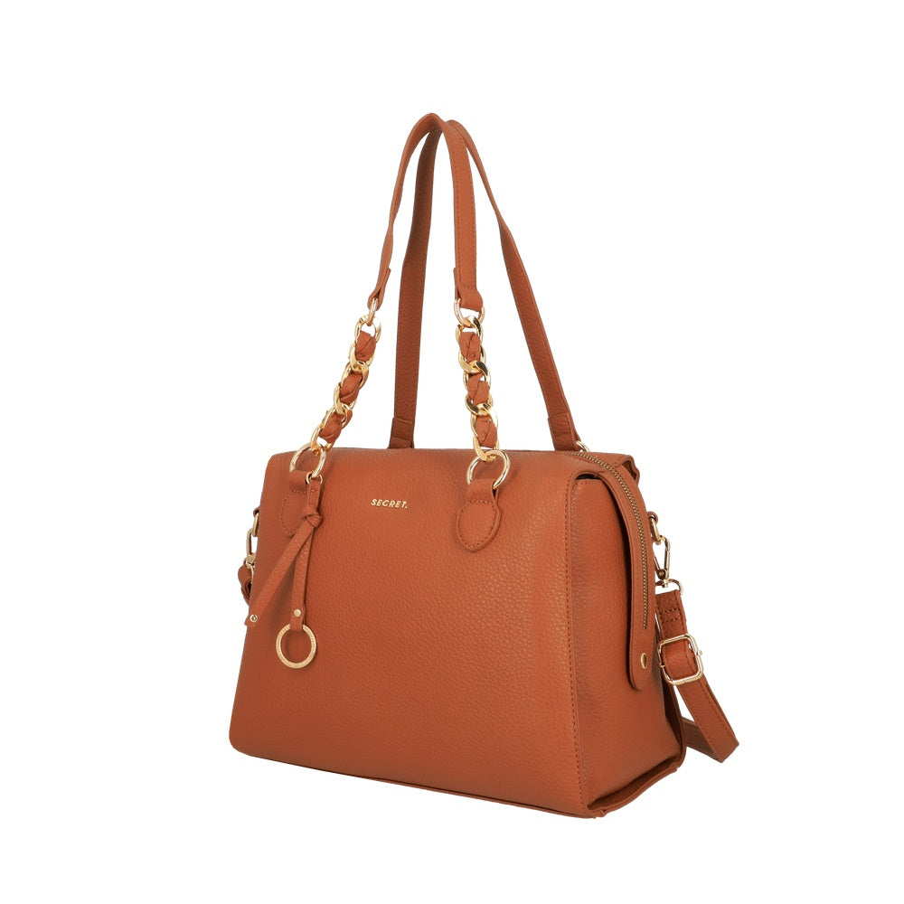 CARTERA DE MANO MALLORCA FW25 CAFÉ MEDIO M