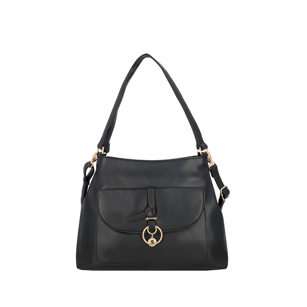 CARTERA DE HOMBRO MANTUA FW25 NEGRO L