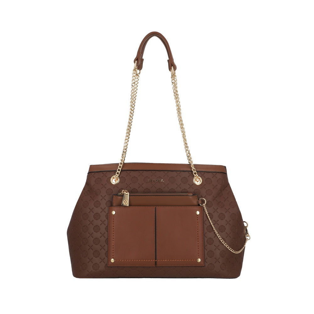 CARTERA DE HOMBRO POLONIA FW25 CAFÉ L