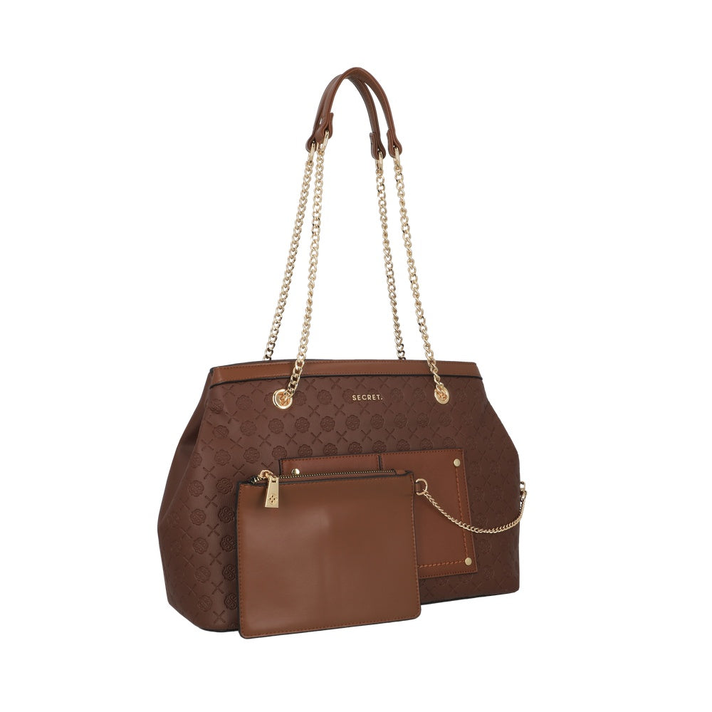 CARTERA DE HOMBRO POLONIA FW25 CAFÉ L