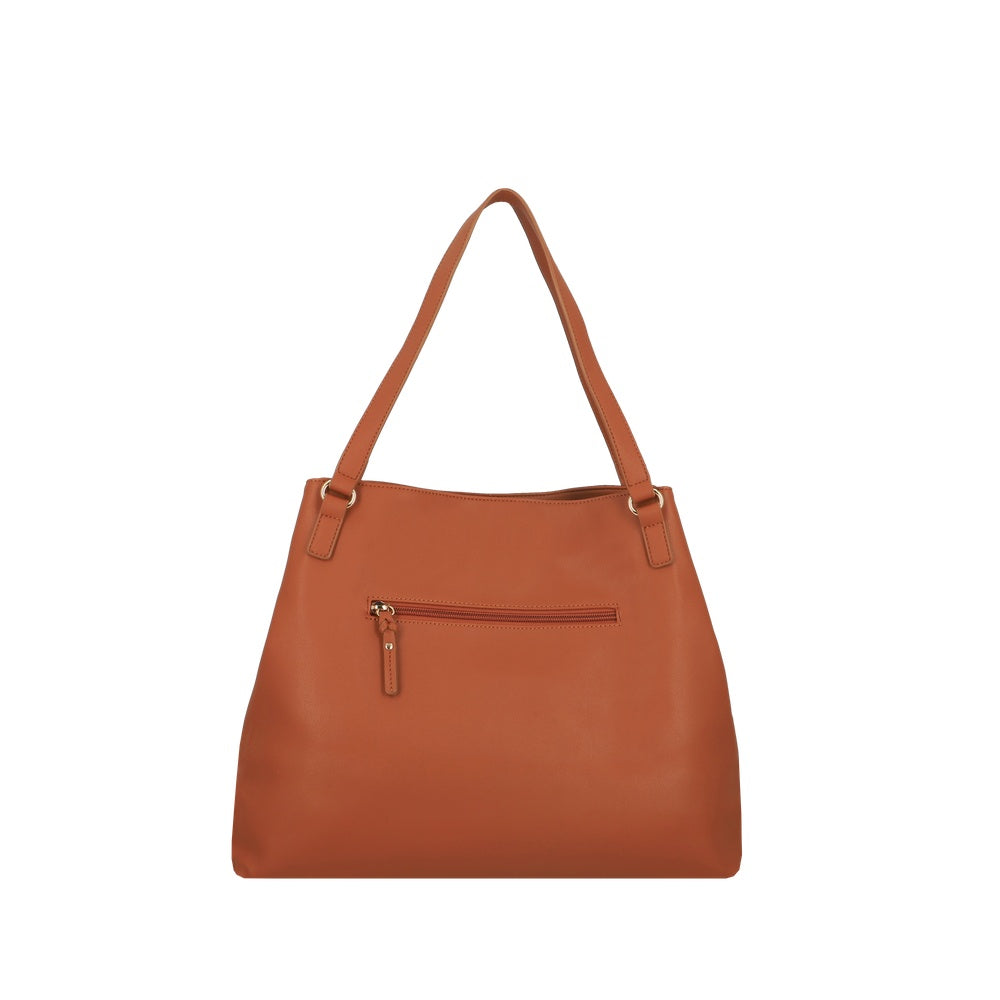 CARTERA DE HOMBRO AVIGNON FW25 CAFÉ L 3DV