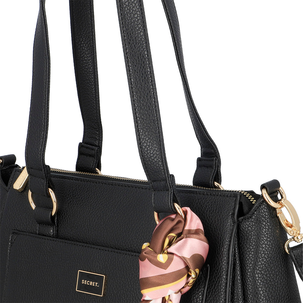 CARTERA DE HOMBRO RIGA FW25 NEGRO L