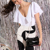 CARTERA DE FIESTA FETE SC6 NEGRO BRILLANTE S