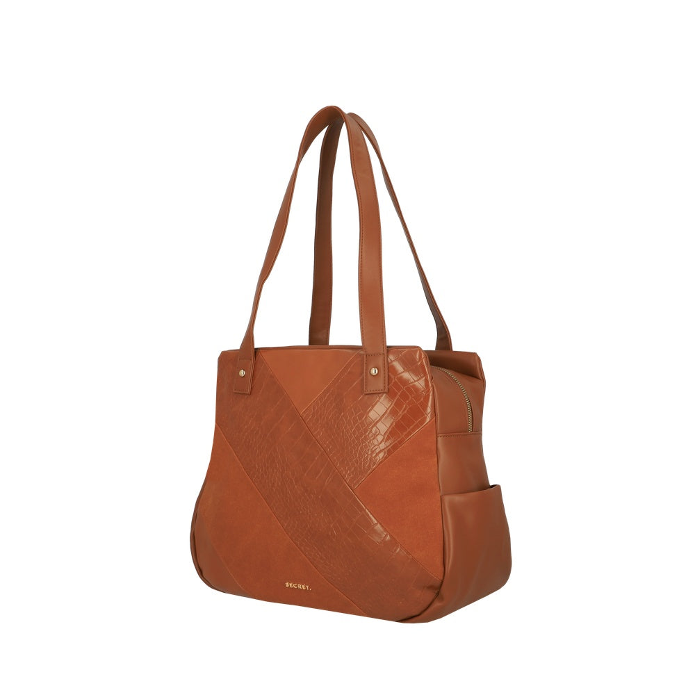 CARTERA DE HOMBRO EDE FW25 CAFÉ MEDIO L