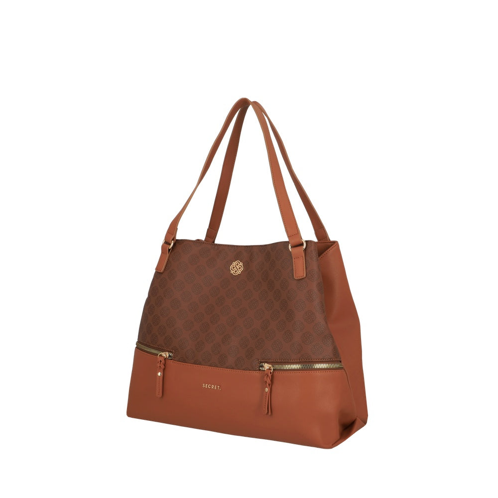 CARTERA DE HOMBRO AVIGNON FW25 CAFÉ L 3DV