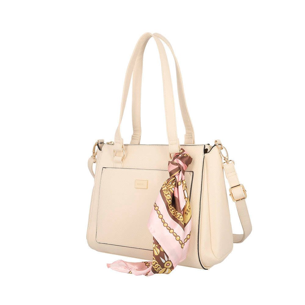 CARTERA DE HOMBRO RIGA FW25 BEIGE L