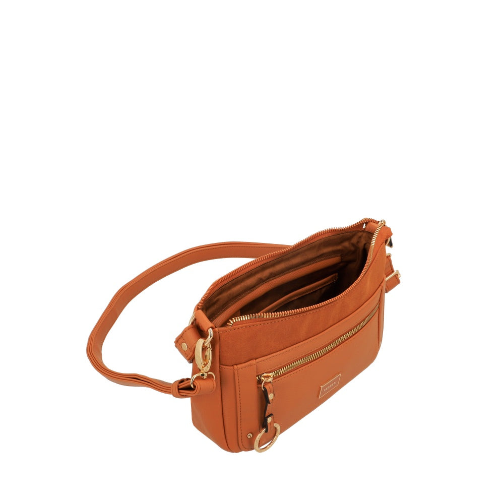 BANDOLERA LOURDES FW25 CAFÉ MEDIO S