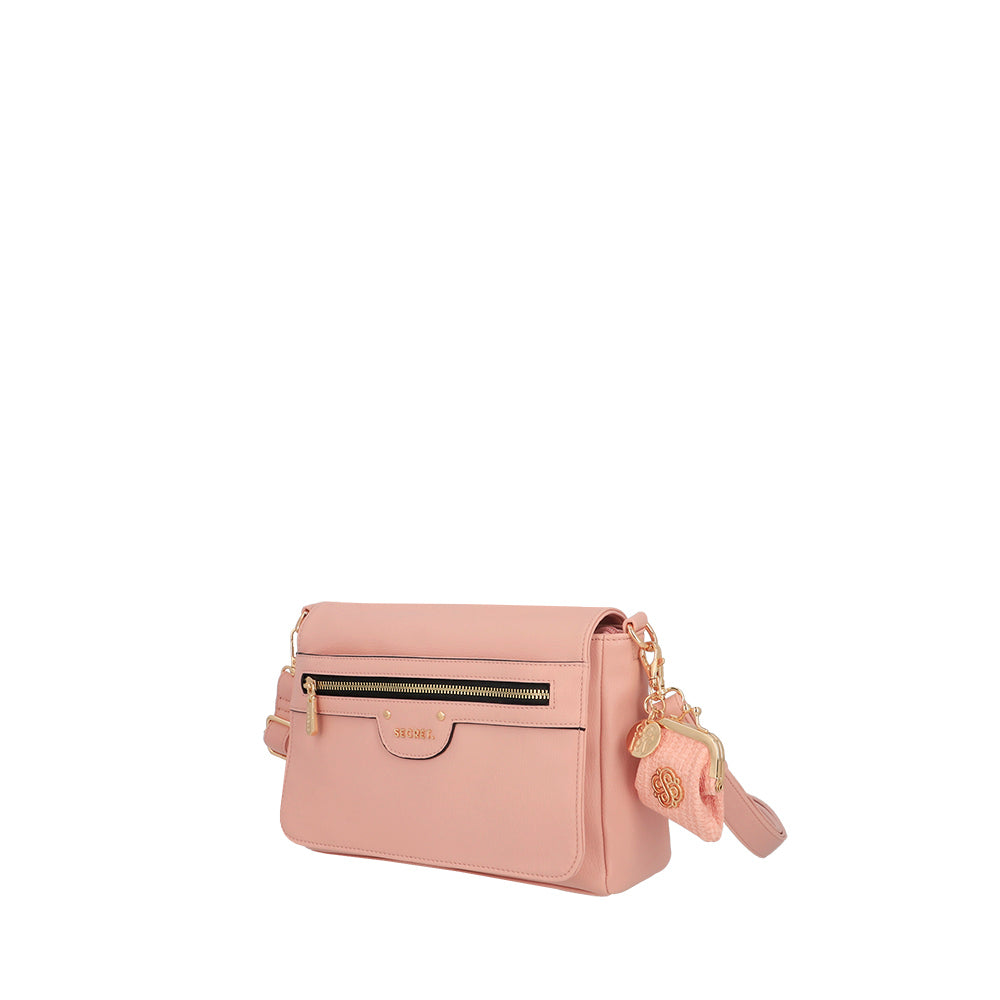 BANDOLERA LISSE FW25 ROSADO M