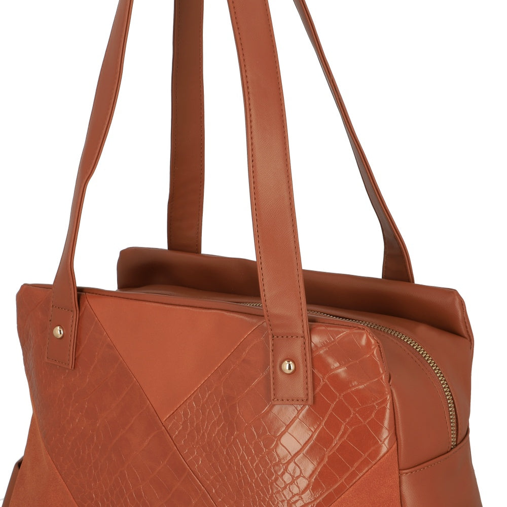 CARTERA DE HOMBRO EDE FW25 CAFÉ MEDIO L