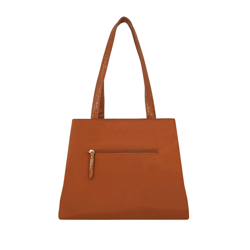 CARTERA DE HOMBRO GIRONA FW25 CAFÉ MEDIO L 3DV