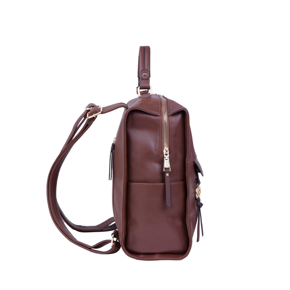 Mochila de mujer Lourdes café grande