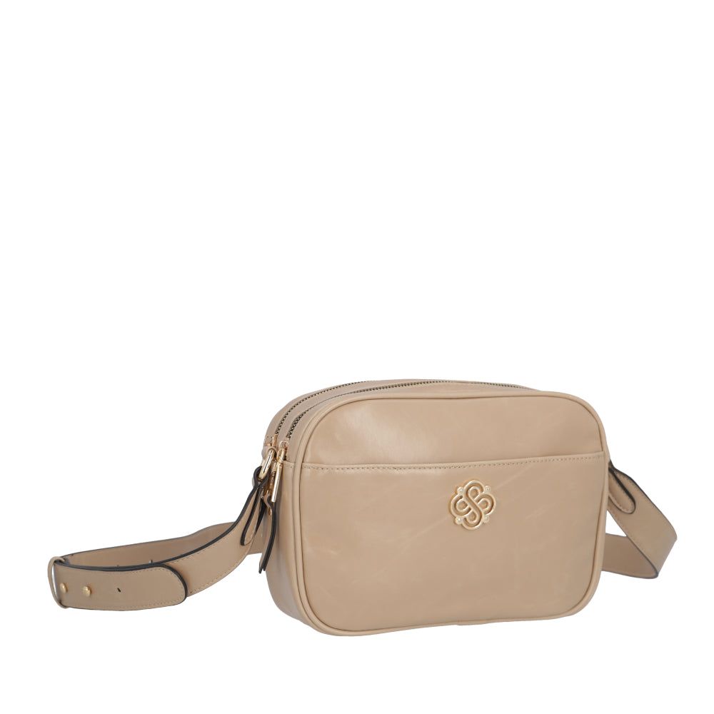 Cartera Bandolera Sicilia Beige Pequeña