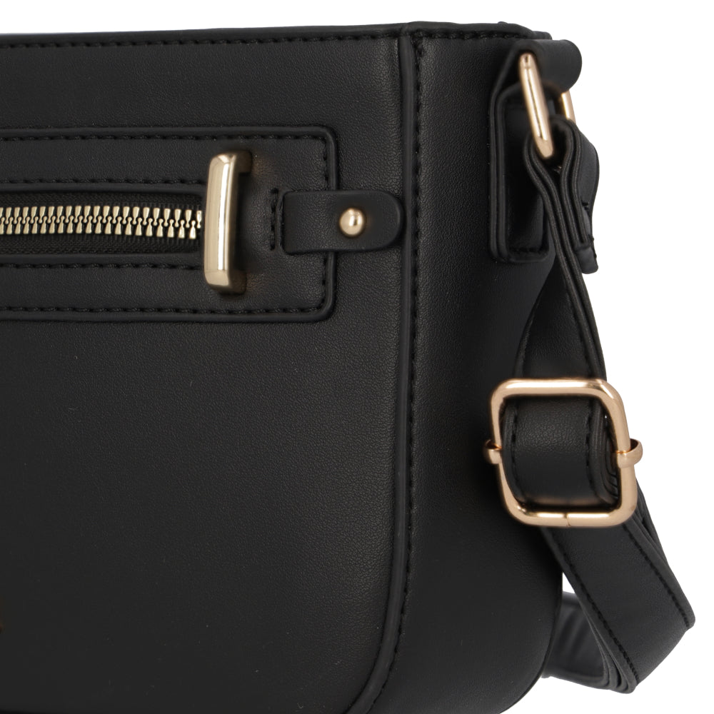 Cartera Bandolera Capri Negra Pequeña