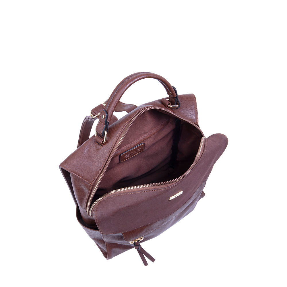 Mochila de mujer Lourdes café grande