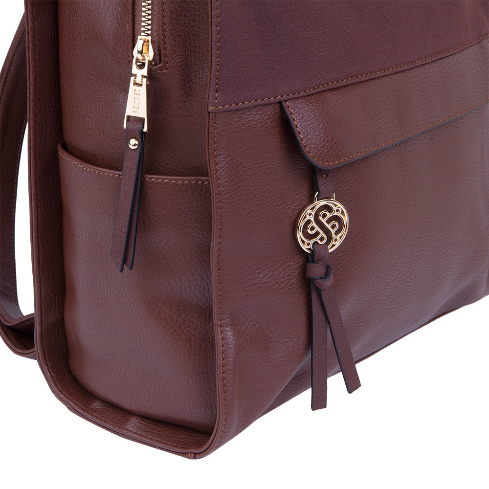 Mochila de mujer Lourdes café grande